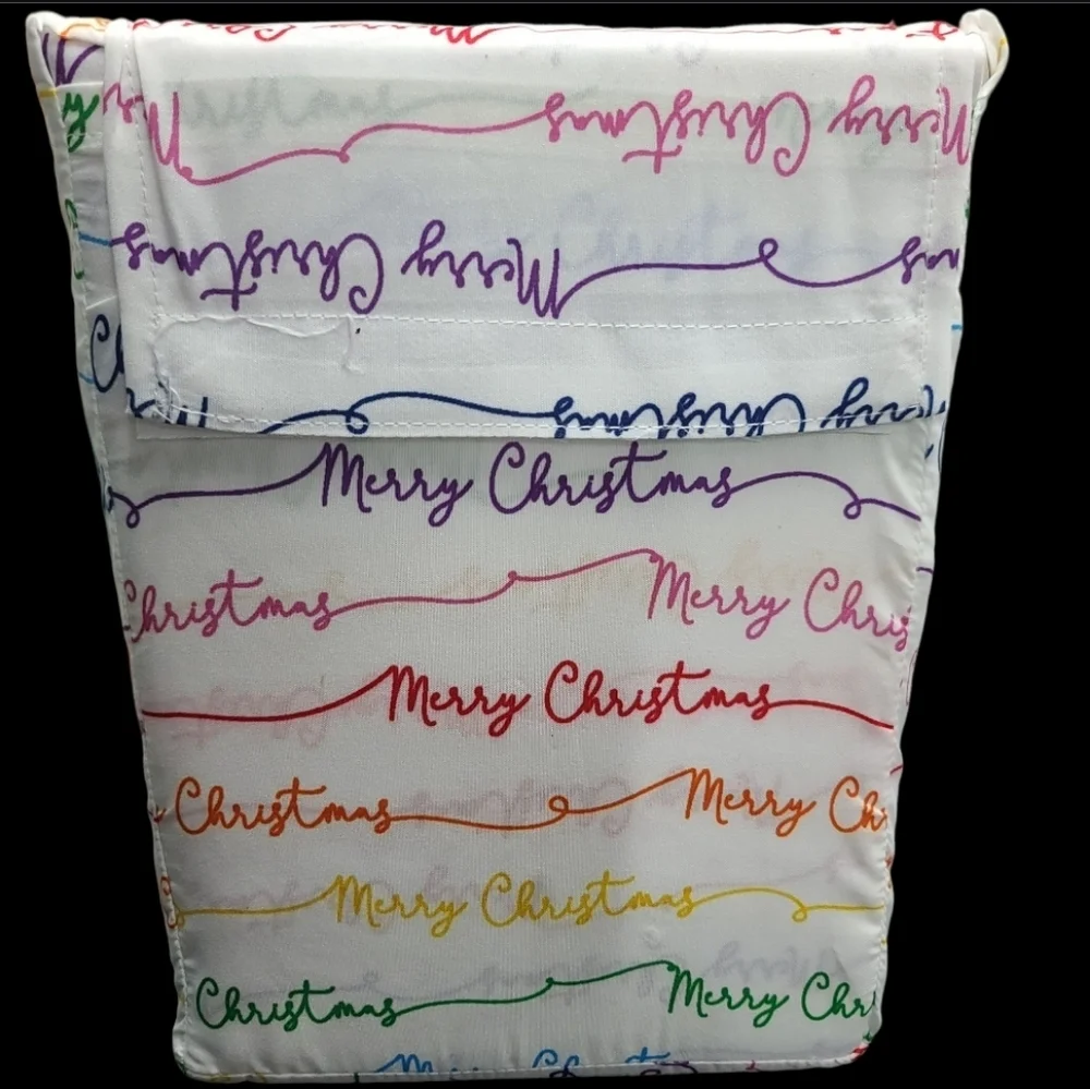 Jingles & Joy Colorful Merry Christmas QUEEN Bed Sheet Set Decor NEW